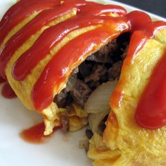 A picture of Beef Mince & Mushroom Omelette.
