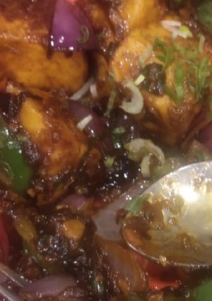 A picture of Chilli paneer.