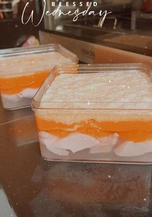 Foto resep Puding Busa Mangga Stroberi