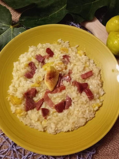 Foto di Risotto con i fichi e prosciutto crudo