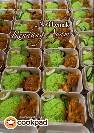 Gambar Nasi Lemak Rendang Ayam