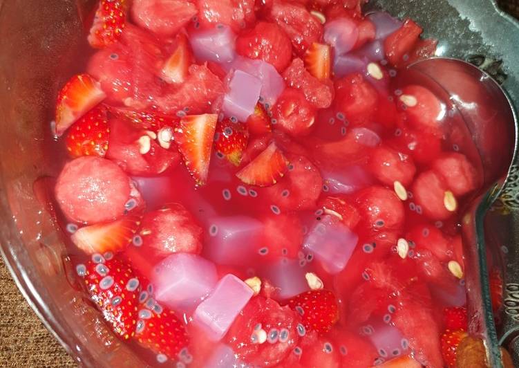 Cara membuat es semangka india