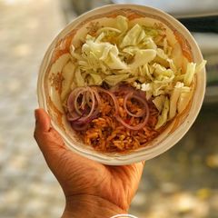 A picture of Jollof rice.