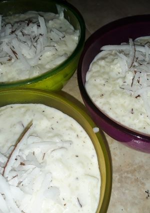 Una foto de Arroz con coco