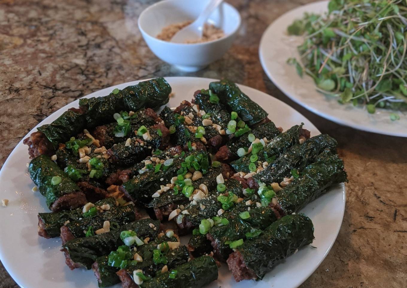 Bò lá lốt (Meat wrapped in betel leaf)