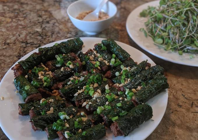 How to Prepare Real Bò lá lốt (Meat wrapped in betel leaf) for List of Recipe