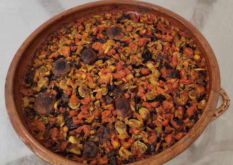 Arroz integral, tomate, shiitake y verduras al horno