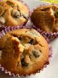 Muffins de moras y plátano