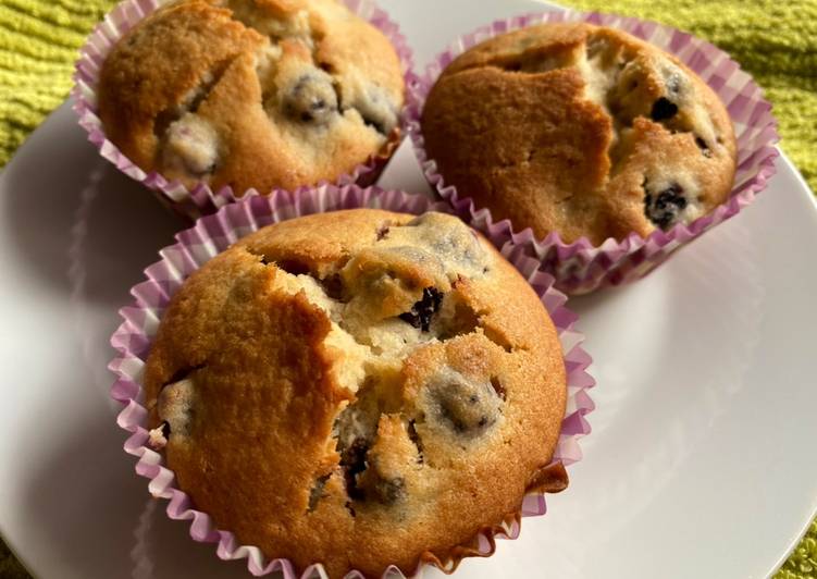 Muffins de moras y plátano