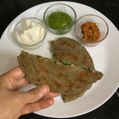 A picture of Stuffed Methi Bajra Rotla { Winter Special }.