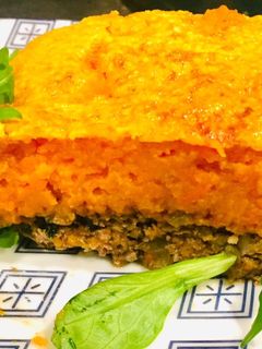 Une photo de Parmentier de patates douces au bœuf haché