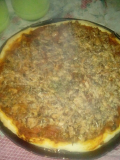 Una foto de Pizza de jurel o atún