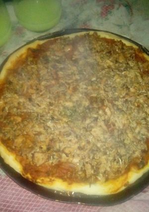Una foto de Pizza de jurel o atún