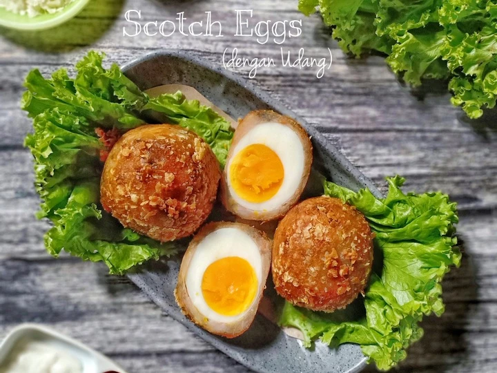 Cara Mudah Menyiapkan Resep  Scotch Egg dengan Udang yang Lezat, Bisa Manjain Lidah