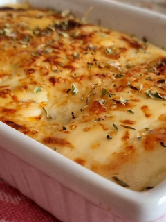 Una foto de Canelones de pollo y paté
