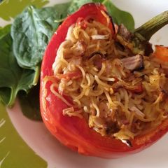 A picture of Roast Peppers, stuffed.