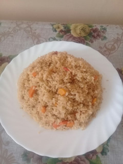 A picture of Fried Rice #mykidsfavouritedishcontest.