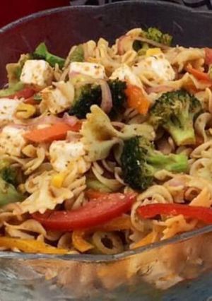 A picture of Farfalle Pasta Salad.