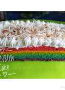 Rainbow Cake Kukus Lembut 2 Telur No Mixer