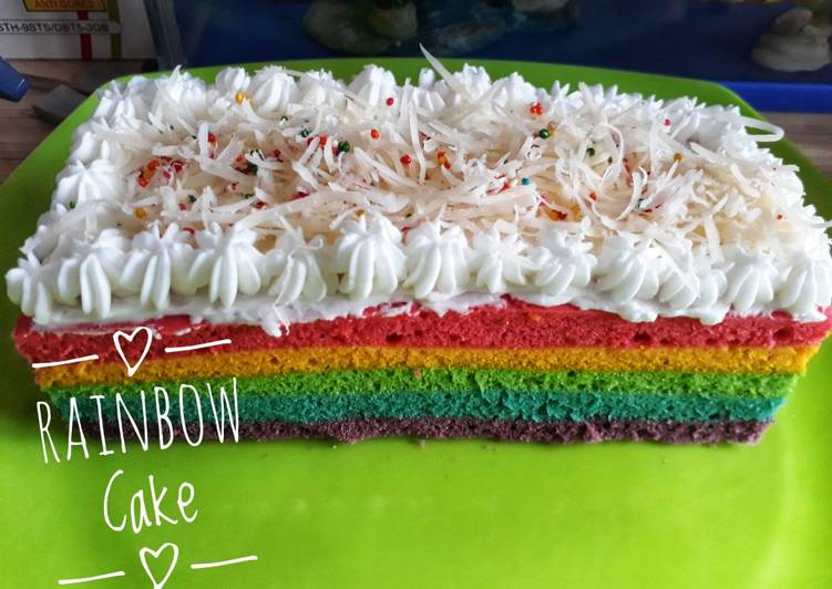  Resep  Rainbow  Cake Kukus Lembut 2 Telur  No Mixer oleh 