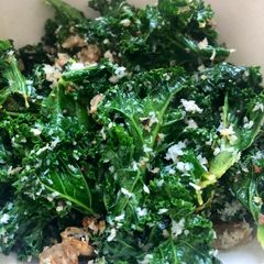 A picture of Kale/ Greens with coconut - vegan.