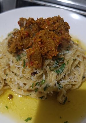 Foto resep Spaghetti aglio olio versi sawit