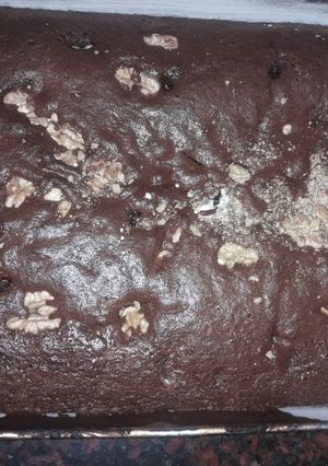 Una foto de Brownie tradicional con Nesquik y nueces bañadas en dulce de leche