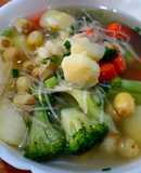 Canh hạt sen rau củ