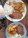 Batata Assada com Costeletas do Cachaço