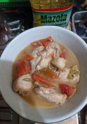 Foto resep Diet mayo dinner day 3 Ayam asam pedas
