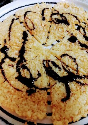 Foto de Crosta de três queijos com creme de aceto balsâmico