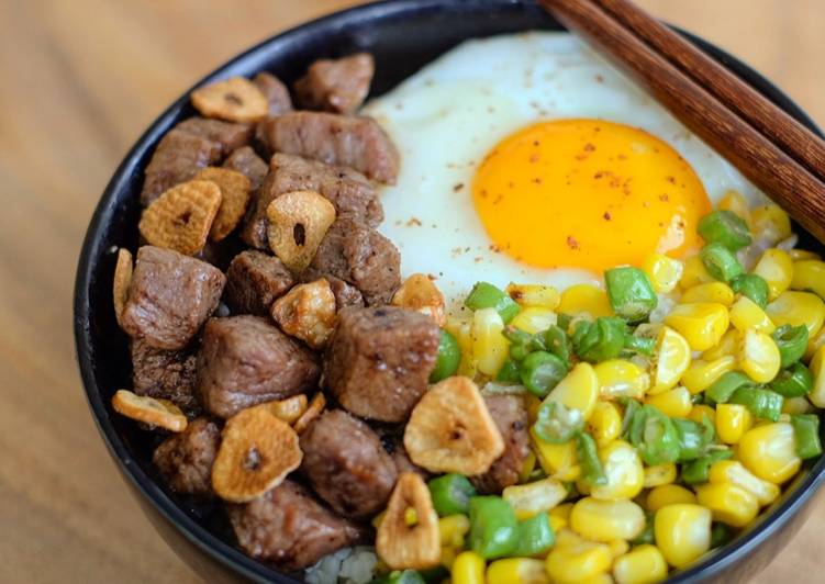 Beef bowl with butter rice
