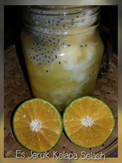 Foto resep Es Jeruk Selasih Kelapa KW
