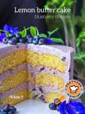 Lemon butter cake blueberry cheese