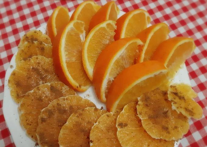 Comment faire Préparer Délicieuse Salade d'orange a la cannelle 🍊