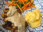 Gambar steak ayam mashed potato