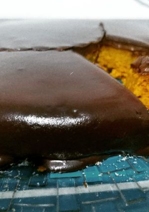Foto de Bolo de cenoura Light com ganache de chocolate meio amargo