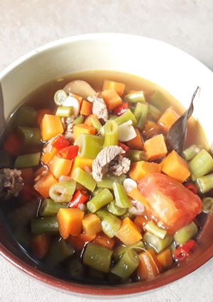 Foto resep Asem Asem Buncis Wortel Daging