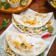 Spicy Mango salsa stuffed Dosa with Mango Sauce