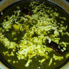 A picture of Palak paneer.