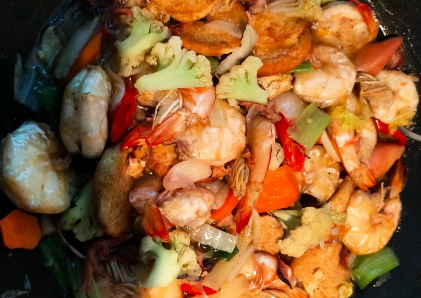 Capcay seafood simple