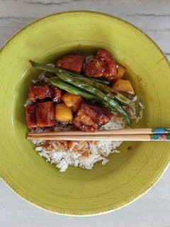 A picture of Crispy sweet and sour pork belly.