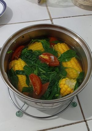 Foto resep Sayur Bayam Jagung Manis Super Mantul