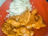 Pollo con salsa de cacahuete al coco