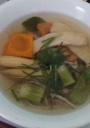 Hình của món Lẩu nấm chay.