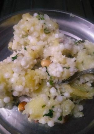 A picture of Sabudana khichdi.