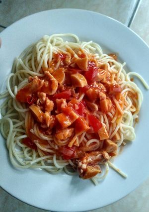 Foto resep Spaghetti ayam+sosis