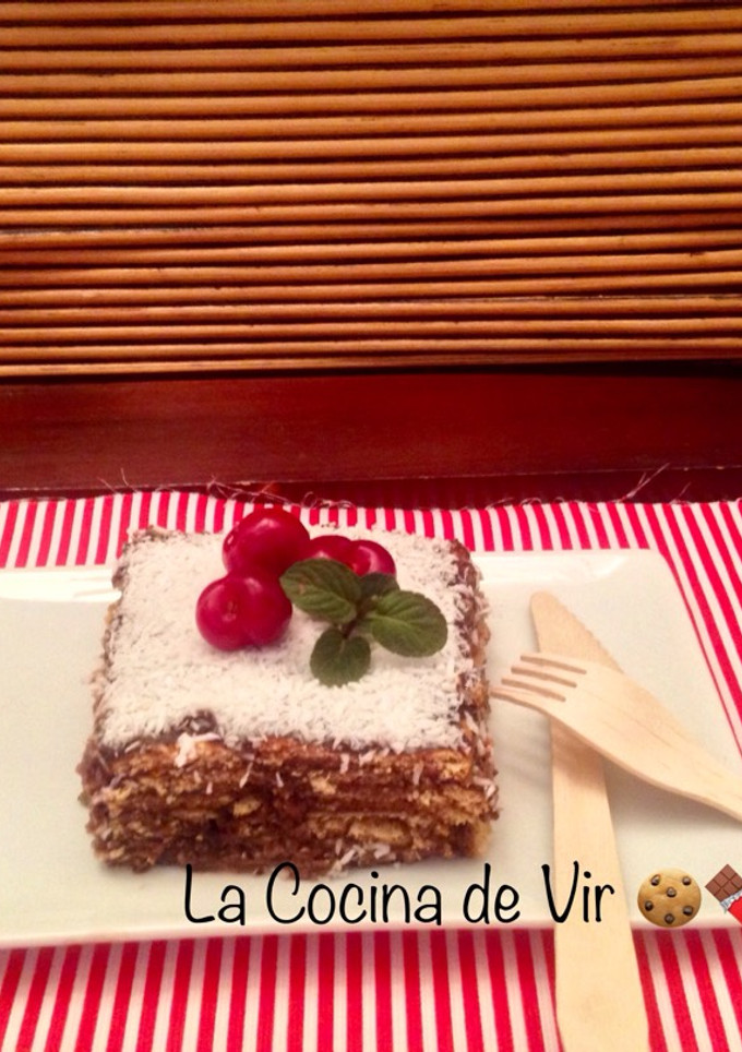 Una foto de Tarta de galletas sin lactosa