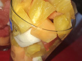 Fruit with sugar syrup