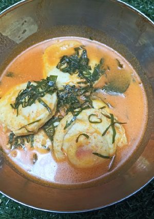 Foto resep Gulai telor tapak leman (daun mangkok)